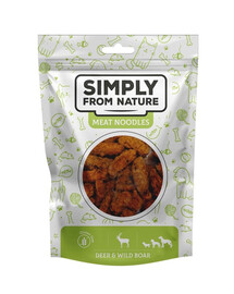 SIMPLY FROM NATURE Meat Noodles Rouleaux avec de la viande de cerf et de sanglier pour chiens - 80 g