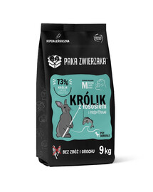 PAKA ZWIERZAKA Seventh Heaven M Nourriture sèche avec lapin et saumon pour chiens adultes de taille moyenne et grande 9kg