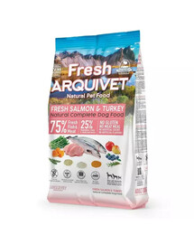 ARQUIVET Fresh Croquettes semi-humides pour chien saumon et dinde 2,5 kg
