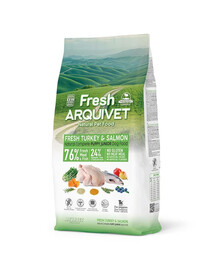 ARQUIVET Fresh Puppy Junior Nourriture semi-humide pour chiots Dinde et saumon 10 kg