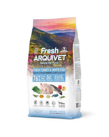 ARQUIVET Fresh Senior Light Nourriture semi-humide pour seniors Dinde et poisson blanc 10 kg