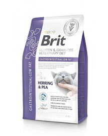 BRIT Veterinary Diets Cat Grain Free Gastrointestinal Low Fat 2 kg pour les troubles du système digestif du chat