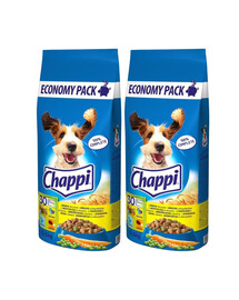 CHAPPI croquettes pour chiens à base de volaille et de légumes 2 x 13.5kg