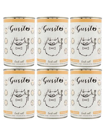 GUSSTO Cat Fresh Calf 6x400 g - nourriture humide pour chat au veau