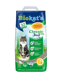 BIOKAT'S Classic 3w1 10 l Fresh Litière bentonite au parfum d'herbe fraîche