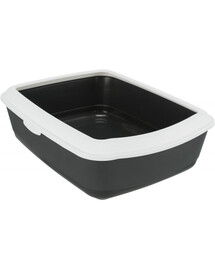 TRIXIE Classic gris foncé/blanc litière pour chat 37x15x47 cm