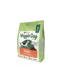 GREEN PETFOOD VeggieDog Origin avec des lentilles rouges 900g
