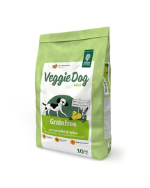 GREEN PETFOOD VeggieDog Grainfree avec pommes de terre et petits pois 10kg