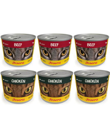 JOSERA Cat Mix de saveurs - nourriture humide pour chats 6x200g bœuf et poulet