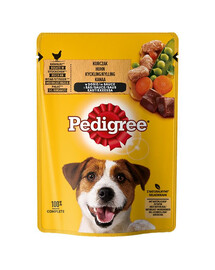 PEDIGREE morceaux de poulet et légumes en sauce sachet de 100g