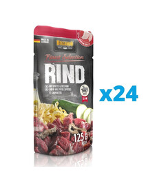 BELCANDO Finest Selection Wołowina z kluskami i cukinią 24x125 g mokra karma dla psa