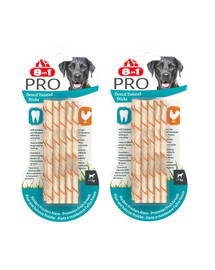 8IN1 Delights Pro Dental Twisted Sticks 2x10 friandises pour chiens.