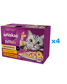 WHISKAS Adult sachet 48x85g Cream Variations nourriture humide pour chats en sauce avec : poulet et légumes, agneau et dinde