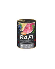 RAFI Alimentation avec jambon et estomac de bœuf, myrtilles et canneberges 400g