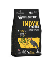 PAKA ZWIERZAKA Seventh Heaven Aliment sec Turquie avec framboise M 3kg