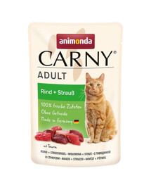 ANIMONDA CARNY Nourriture pour chat boeuf autruche 85 g