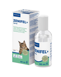 VIRBAC Zenifel spray 60 ml phéromones avec de la cataire pour un effet apaisant pour les chats