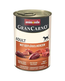 GranCarno Adult with Poultry hearts 400 g z sercami drobiowymi dla dorosłych psów