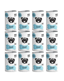 PAKA ZWIERZAKA PEPE Lamb 99% (jagnięcina) 12x400 g