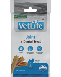 FARMINA Vet Life Dental Treat Joint Mini 60 g (7 pièce) friandise dentaire pour chiens de petites races