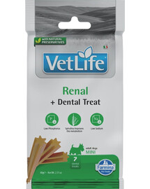 FARMINA Vet Life Dental Treat Renal Mini 60 g (7 pièce) friandise dentaire pour chiens de petites races