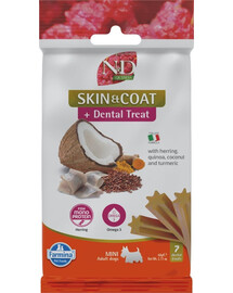 FARMINA N&D Quinoa Dental Treat Skin Coat Herring Mini 60 g (7 pièce) friandise dentaire pour chiens de petites races