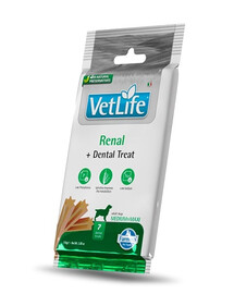 FARMINA Vet Life Dental Treat Renal Medium/Maxi 100 g (7 pièce) friandise dentaire pour chiens de taille moyenne et grande