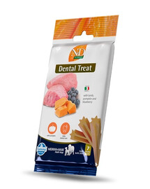 FARMINA N&D Pumpkin Dental Treat Lamb Blueberry Medium/Maxi (7 szt) friandise dentaire pour chiens de taille moyenne et grande 100 g
