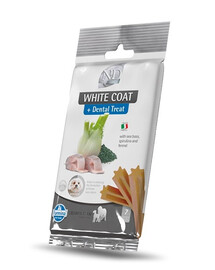 FARMINA N&D White Dental Treat Coat Sea bass Medium/Maxi 100 g (7 pièce) friandise dentaire pour chiens de taille moyenne et grande