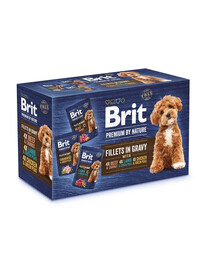 BRIT Premium by Nature Dog Fillets in Gravy Multipack 12x85g nourriture humide en sauce pour chiens adultes