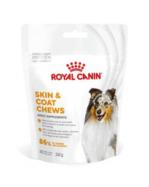 ROYAL CANIN Skin Coat Adult Dog Supplements 240g supplément pour la santé de la peau et du pelage des chiens adultes