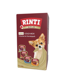 RINTI Gold Mini Multibox 8x100 g nourriture humide pour chiens adultes de petites races