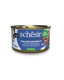 SCHESIR Thon aux sprats en gelée pour chats 85 g