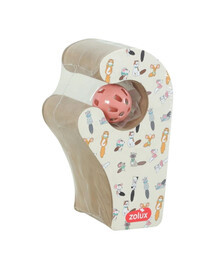 ZOLUX Griffoir pour chat CHATOUILLE patte pliable avec balle et herbe à chat