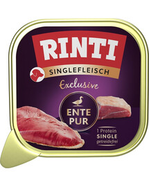 RINTI Singlefleisch Exclusive Duck Pure alimentation monoproteique avec canard 150 g