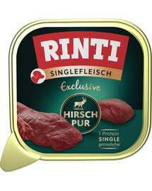 RINTI Singlefleisch Exclusive Venison Pure alimentation monoproteique avec de la venaison 150 g