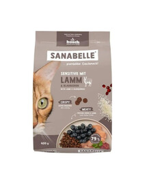 SANABELLE Sensitive Agneau 400 g pour chats ayant un système digestif sensible