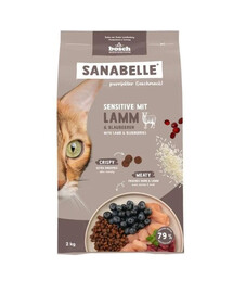 SANABELLE Sensitive Agneau 2 kg pour chats ayant un système digestif sensible