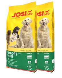 JOSERA JosiDog Senior Light 2x15 kg pour les chiens âgés et moins actifs