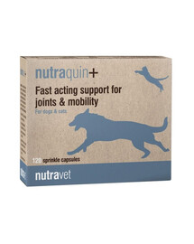 NUTRAVET Nutraquin+ 120 gélules pour les articulations des chiens et des chats