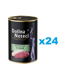 DOLINA NOTECI Premium Riche en oie pour chat 24x400 g