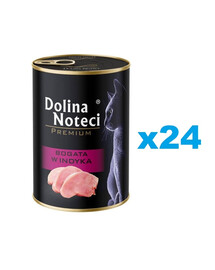 DOLINA NOTECI Premium Riche en dinde pour chat 24x400 g