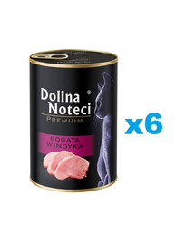 DOLINA NOTECI Premium Riche en dinde pour chat 6x400 g