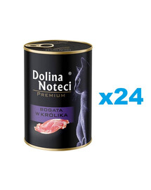 DOLINA NOTECI Premium Riche en lapin pour chat 24x400 g