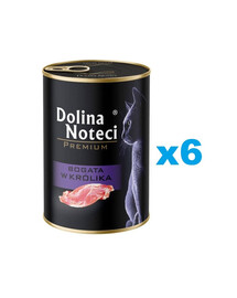 DOLINA NOTECI Premium Riche en lapin pour chat 6x400 g