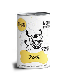 PAKA ZWIERZAKA PEPE Pork 99% (porc) 800 g nourriture monoprotein