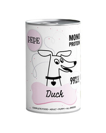 PAKA ZWIERZAKA PEPE Duck 99% (canard) 800 g nourriture monoproten