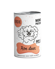 PAKA ZWIERZAKA PEPE Roe Deer 99% (cerf) 800 g nourriture monoproten