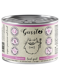 GUSSTO Cat Fresh Goat nourriture humide pour chats avec de la chèvre 200g