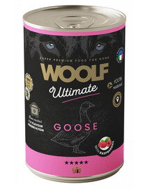 WOOLF Ultimate Adult Dog Goose and Raspberries 400g nourriture humide pour chiens avec du canard et des framboises